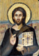 Icono del cristo Pantocrator hecho en hoja de oro por Yoyita