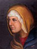 Virgin with veil oil painting