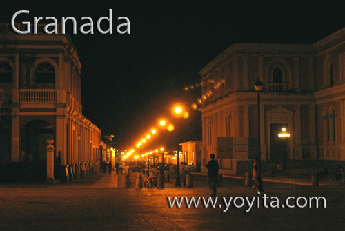 Granada Nicaragua de noche