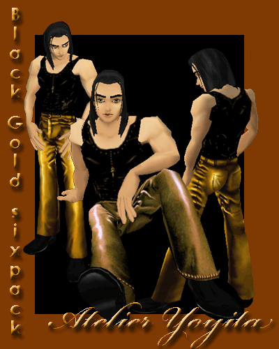 Black Gold sixpack top by Atelier Yoyita