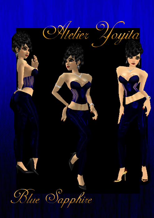 Yoyita blue sapphire female pants by Atelier Yoyita