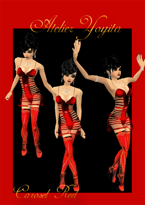 Carosel blood red female mini dress for the romantic and elegant Avi with hot spaghetti straps and sexy transparent fabric by Atelier Yoyita