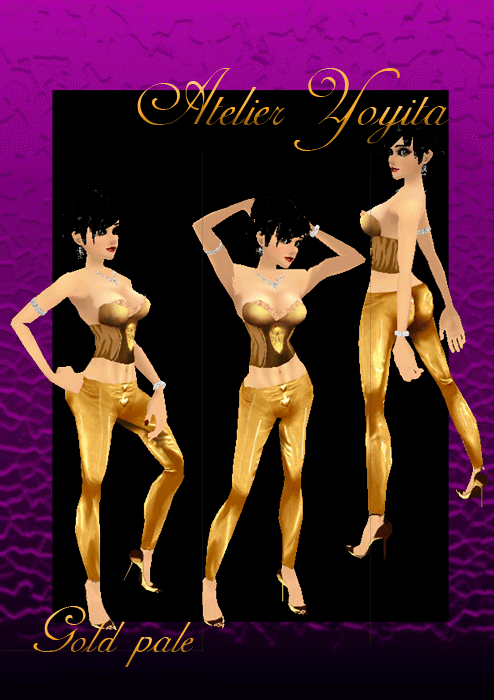 Yoyita gold pale female pants by Atelier Yoyita
