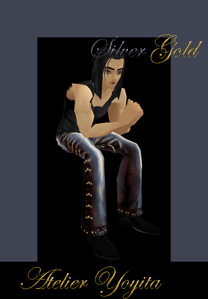 Silver gold male pants by AtelierYoyita