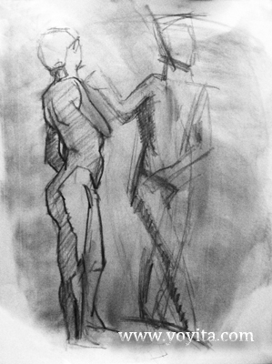 female male gesture drawing Atelier Yoyita