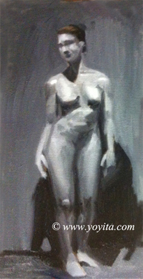 standing female grissaille Atelier Yoyita