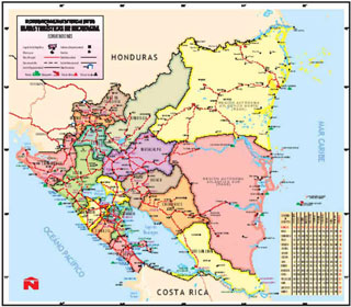 mapa de nicaragua