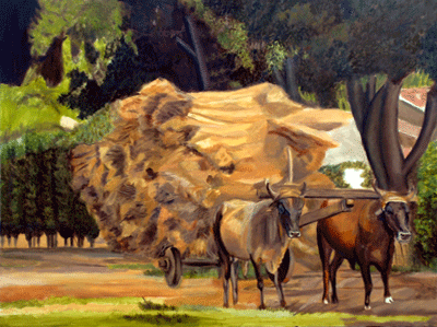 Ox panier Paysage par Yoyita
