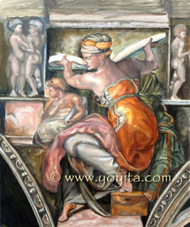 Libyan Sibyl renaissance oil painting