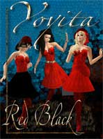 Red Black dress