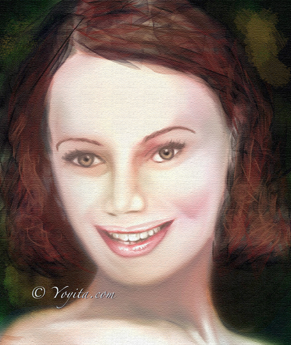 red hair female portrait Yoyita