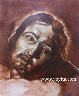 Jesus Grisaille after Velazquez Atelier Yoyita