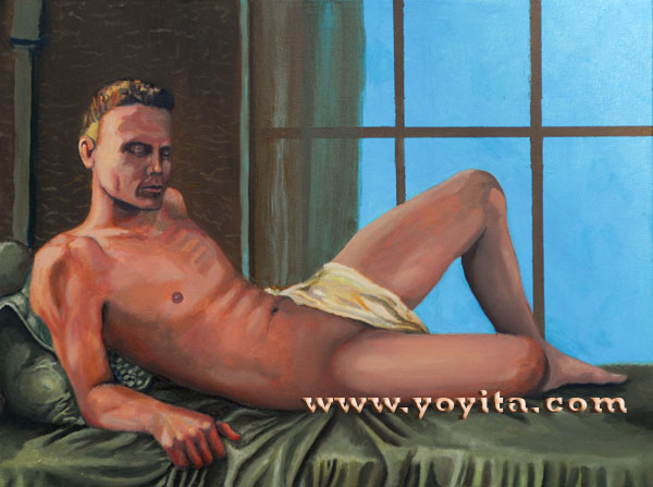 reclining male nude © Dr. Gloria  M. Norris 