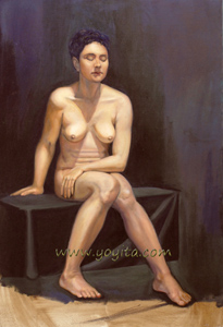 European nude model © Dra. Gloria M. Sanchez Zeledon de Norris Yoyita