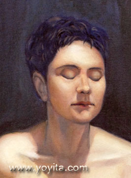female portrait oil painting by Yoyita