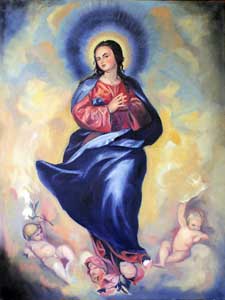 Immaculate Conception of Mary Sacred art, religious art, Catholic Art Oil painting Atelier Yoyita Art Gallery