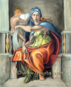 Delphic Sibyl renaissance oil painting
