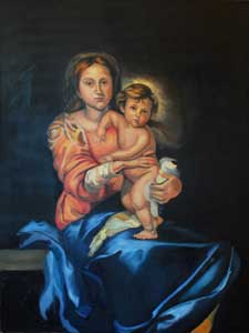 Madonna and child  oil painting