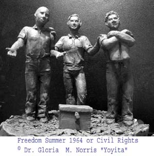 Civil Rights sculpture © Dr. Gloria  M. Norris Yoyita