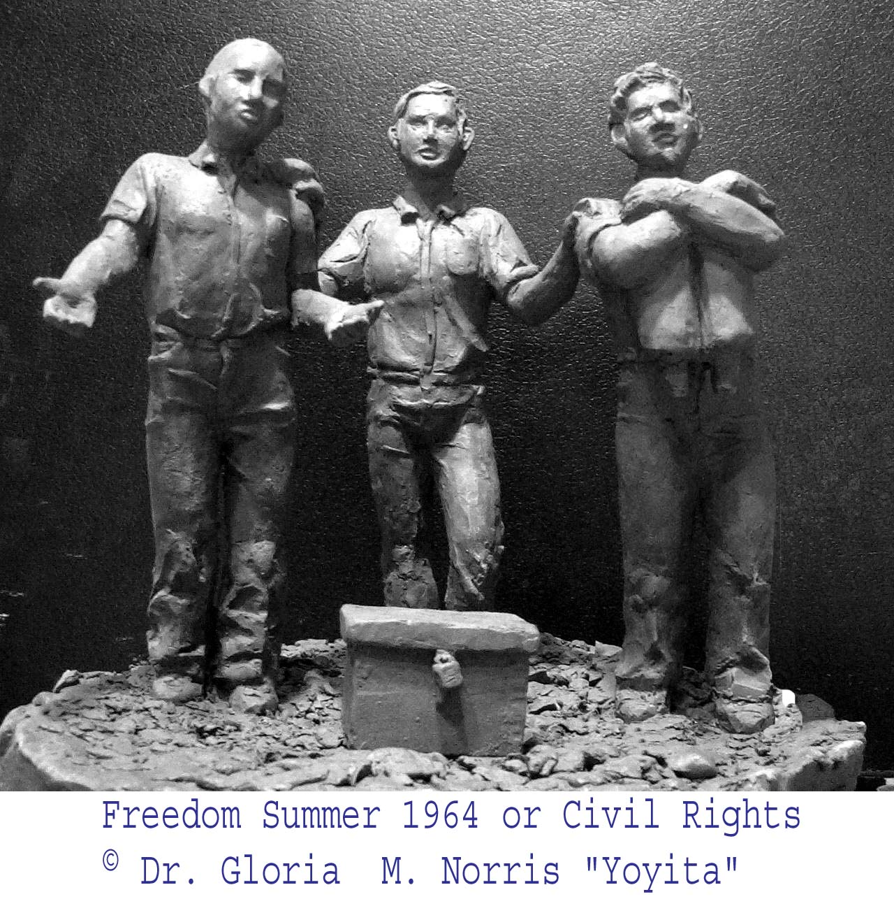 scultura di diritti civili © Dr. Gloria  M. Norris Yoyita
