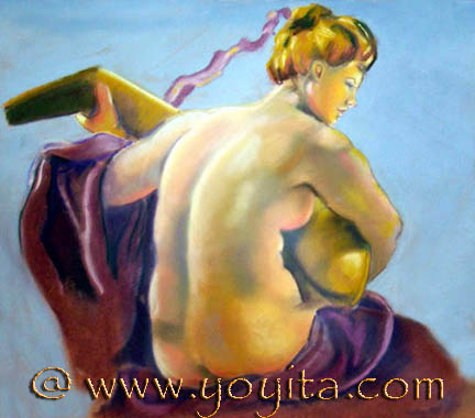 Desnudo con laud © Dra. Gloria M. Sanchez de Norris Yoyita